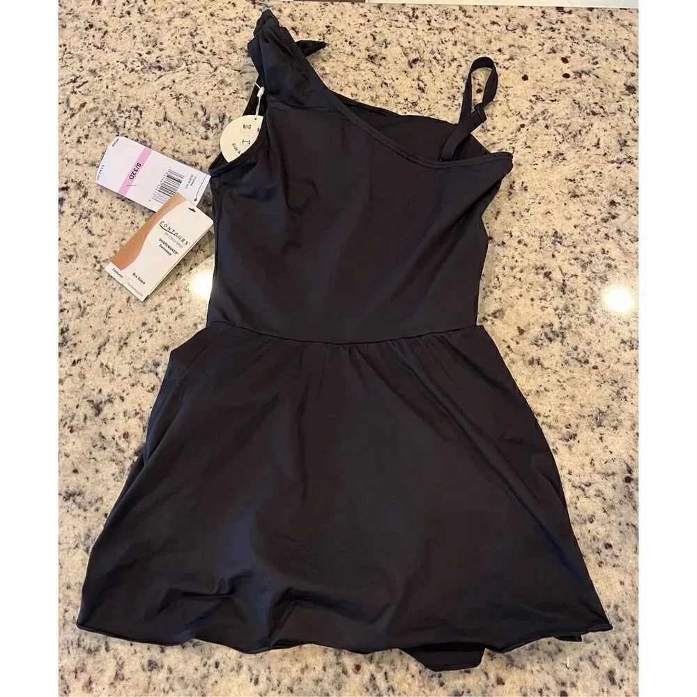 Coco Contours Rosaline One Shoulder Sarong One Piece Swimsuit - Picture 3 of 6